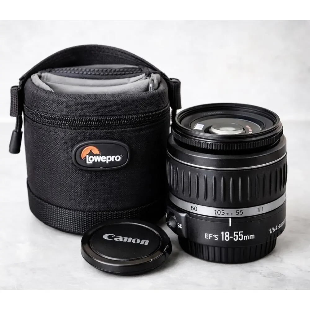 Canon EFS 18-55mm f/3.5-5.6 III Lens And Lowepro Case EOS Rebel DSLR FREE SHIP!